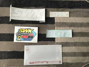 【スズキ】新品 未使用 SWK スズキワークス久留米 ステッカー デカール ホワイト カッティングシート ブリッツ BLITZ おまけ【SUZUKI】