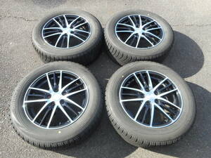 ブリジストン ECO FORME CRS SE-18 アルミホイール 6.5J 16インチ +54 PCD114.3-5穴 美品 205/60R16 VRX 19年製 9分山 スタッドレスタイヤ