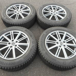 BRIDGESTONE バルミナ BALMINUM アルミホイール 7.5J 18インチ+42 美品 225/60R18 ブリジストン DM-V3 19年製 9分山以上スタッドレスタイヤの画像1