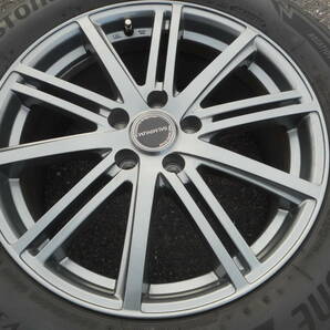 BRIDGESTONE バルミナ BALMINUM アルミホイール 7.5J 18インチ+42 美品 225/60R18 ブリジストン DM-V3 19年製 9分山以上スタッドレスタイヤの画像5