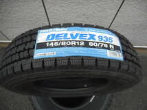 145/80R12 145/80-12 80/78N LT TOYO TIRES トーヨータイヤ DELVEX935 2021年製 スタッドレスタイヤ 新品未使用 4本セット_画像2