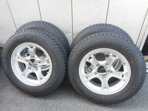 ジムニー weds KEELER アルミホイール 5.5J 16インチ+22 PCD139.7-5穴 美品 175/80R16 GEOLANDAR i/T-S 14年製 9.5分山 スタッドレスタイヤ