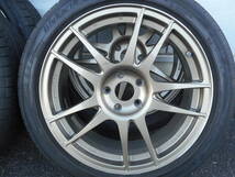 ディレッツァ DIREZZA RSC R.S.C 軽量アルミホイール 7J 17インチ+48 PCD100-5穴 良品 215/45R17 ヨコハマ BluEarth-GT 19年 バリ溝タイヤ_画像2