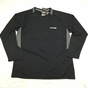 【送料無料】【新品】Kaepa メンズ長袖Tシャツ(吸水速乾 UVカット）　 　L　　ブラック★471233