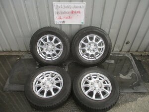 12インチ 貨物 車検対応 アルミホイール PCD100 145/80R12 スタッドレス エブリィ ハイゼット サンバー 法人送料D区分