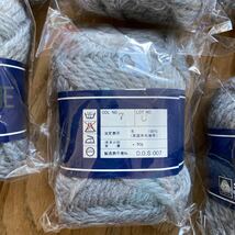 未使用　英国羊毛使用　毛糸 14玉セット　elegance porone Shetland british wool 毛100% 50g グレー灰色　ウールマーク　編み物 _画像3