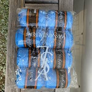 イブサンローラン　コットン糸　未使用　8点　セット　cotton tricot 綿100% 青　ブルー　手芸　コットントリコ