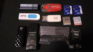 ★送料無料★SDカード　USBメモリースティック　フラッシュメモリ　マイクロSD　XDカード　メモリーカード　フォーマット済　13個セット　