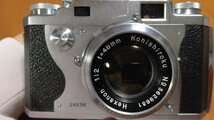 ★フィルムカメラ　konishiroku Hexanon 1:2 f=48mm Konica ⅡA　小西六　コニカ　ヘキサゴン　48ｍｍ　革ケース付！ ヴィンテージカメラ★_画像4