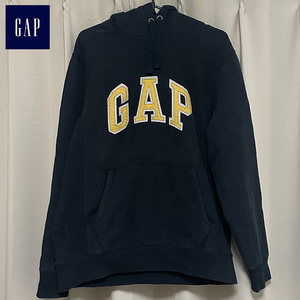 送料無料 GAP ギャップ パーカー プルオーバー パーカ S ネイビー ミリタリー ワーク アメカジ オールドギャップ ストリート 古着