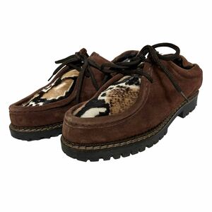 BB006 Italy made mazemeiz tyrolean shoes wala Be lady's 38 approximately 24.0cm Brown is lako suede 