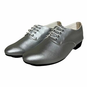 BB175B unused BENEBIS.ne screw race up shoes walking shoes 24.5cm silver fake leather box attaching 