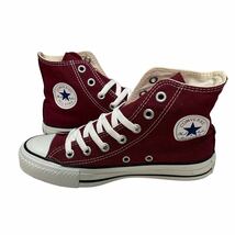 BB482 CONVERSE コンバース オールスター レディース ハイカットスニーカー US4 23cm ボルドー　キャンバス 良好_画像4