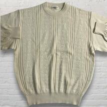 美品【APALETTA】VINTAGE 90s 立体デザイン 3Dニット オールド 古着 レトロ お洒落 アパレッタ 生成り オフホワイト 日本製_画像3