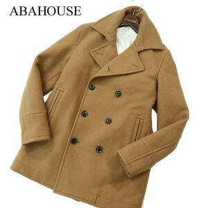 ABAHOUSE アバハウス 秋冬 メルトン ウール★ 中綿 Pコート Sz.4　メンズ 　A3T14042_B#N