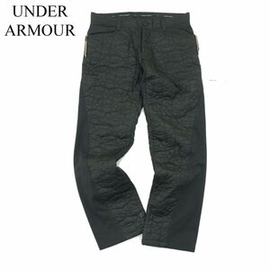 UNDER ARMOUR アンダーアーマー 秋冬 裏起毛★ キルティング切替 中綿 スラックス パンツ Sz.MD　メンズ 黒 ゴルフ　A3B05424_B#Q