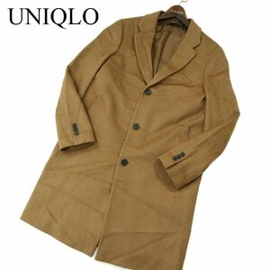 UNIQLO ユニクロ 秋冬 ウール カシミヤ★ チェスターコート Sz.M　メンズ キャメル　A3T14032_B#N