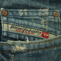 イタリア製★ DIESEL ディーゼル 【THAVAR 008X2】 クラッシュ加工 スリム スキニー デニム パンツ ジーンズ Sz.31　メンズ　A3B05451_B#R_画像8