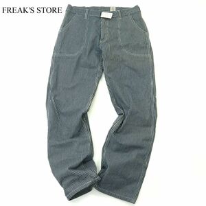 【新品 未使用】 FREAK'S STORE フリークスストア 通年 ヒッコリー ストライプ デニム パンツ ジーンズ Sz.L　メンズ　A3B05449_B#R