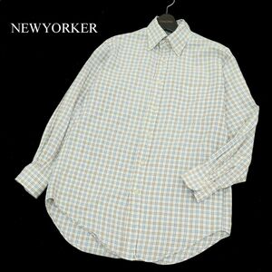 NEWYORKER ニューヨーカー 通年 長袖 ボタンダウン チェック★ シャツ Sz.S　メンズ　A3T14190_B#C