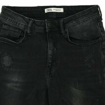 ZARA ザラ マン 現行タグ★ 通年 ダメージ＆リペア加工 スキニー デニム パンツ ジーンズ Sz.30　メンズ 　A3B05517_B#R_画像3