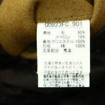 DESTRAD RUPERT ルパート 秋冬 馬革 リアル ホース レザー使い★ メルトン ウール ジップ ダッフル コート Sz.L　メンズ　A3T14407_C#N_画像7