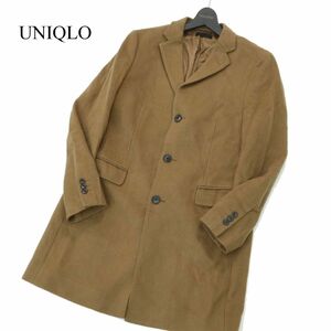 UNIQLO ユニクロ 秋冬 ウール カシミヤ★ チェスター コート Sz.L　メンズ　A3T14388_C#N