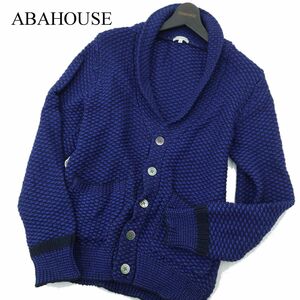ABAHOUSE Abahouse through year links shawl * knitted cardigan Sz.2 men's A3T14382_C#O