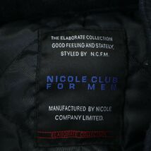 新品★ NICOLE CLUB FOR MEN ニコルクラブ フォーメン サーモライト中綿 リアルファー チェック ウール コート Sz.46 メンズ　A3T14514_C#N_画像7