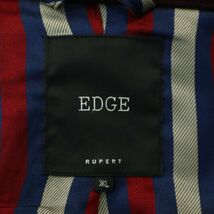 EDGE RUPERT ルパート 羊革 ラム レザー使い 裏ストライプ メルトン ウール ライダース Pコート ジャケット Sz.XXL　メンズ 　A3T14312_B#N_画像7