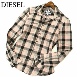 DIESEL ディーゼル 通年 長袖 スリム★ チェック シャツ Sz.M　メンズ　A3T14833_C#C