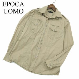 EPOCA UOMO エポカ ウォモ 通年 長袖 ミリタリー★ ワーク シャツ Sz.46　メンズ　A3T14792_C#C