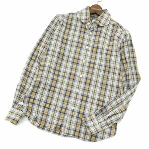 イタリア製★ MOSCA モスカ 通年 長袖 チェック シャツ Sz.M　メンズ　A3T14654_C#C