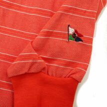 未使用★ hifumi ヒフミ 通年 刺繍★ 長袖 ボーダー 鹿の子 ポロシャツ Sz.LL　メンズ ゴルフ 大きいサイズ　A3T15023_C#C_画像8