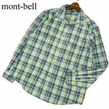 mont-bell モンベル 通年 長袖 ワーク チェック WIC. ライト シャツ Sz.XL　メンズ アウトドア 大きいサイズ　A3T15015_C#C_画像1