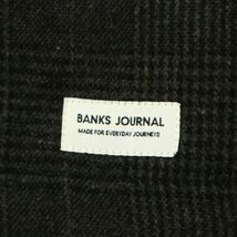 BANKS JOURNAL バンクスジャーナル 秋冬 ウール混★ ツイード グレンチェック 比翼仕立て シングル コート Sz.S　メンズ 灰　A3T14955_C#N_画像6