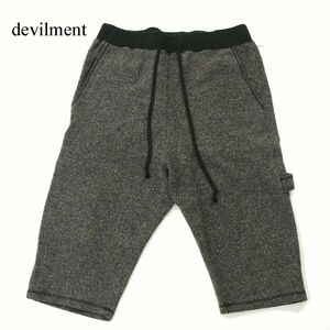 devilment ムーンエイジデビルメント 秋冬生地★ イージー ペインター サルエル ハーフ パンツ Sz.1　メンズ グレー 日本製　A3B05702_C#Q