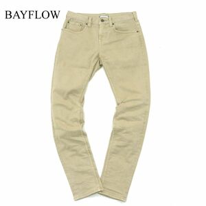 BAYFLOW ベイフロー 通年 USED加工 ストレッチ★ スキニー デニム パンツ ジーンズ Sz.2　メンズ ベージュ　A3B05738_C#R