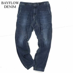 22SS★ BAYFLOW DENIM ベイフロー 春夏 麻 リネン混 ストレッチ イージー ジョガー デニム パンツ ジーンズ Sz.M　メンズ　A3B05725_C#P