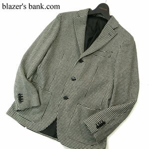 blazer's bank.com スーツカンパニー 秋冬 英国製 MOON生地★ ウール ツイード 千鳥柄 テーラード ジャケット Sz.170 メンズ　A3T15111_C#N