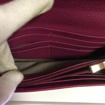 FURLA 長財布　小豆色　レザー　レディース　フルラ　ブランド_画像7