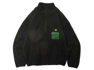 新品☆50%OFF MAGENTA マジェンタ ALPINE FLEECE NECK ZIP ハーフジップ プルオーバー BLACK/GREEN SIZE:M.remilla レミーラ huftc go hemp