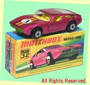 ▲★MatchBox-#NEW32 MASERATI BORA★英国製 MatchBox ダイキャスト製ミニチュアカー★一次流通 新品未使用美品・激レア超貴重・外箱難少々