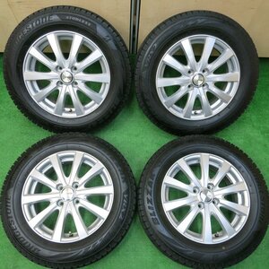 *送料無料*バリ溝！21年！キレイ！9.5分★スタッドレス 185/65R15 ブリヂストン ブリザック VRX2 ravrion RS01 PCD100/4H★3112003イス