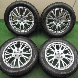 *送料無料*バリ溝！19年！キレイ！9.5分★スタッドレス 235/55R18 ブリヂストン ブリザック DM-V3 社外 アルミ PCD114.3/5H★3112405TNス