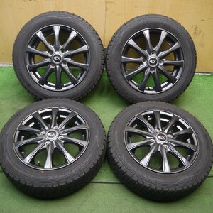 *送料無料*バリ溝！21年！キレイ！ほぼ10分★スタッドレス 155/65R14 ダンロップ ウインターマックス WM02 Exsteer PCD100/4H★3111301Hス