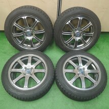 *送料無料*バリ溝！キレイ！9分★RAYS SUPER ECO 185/55R16 スタッドレス ダンロップ WM01 レイズ PCD100/4H★3113011SYス_画像1