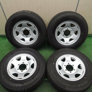 *送料無料*バリ溝 21年 9.5分★ハイエース等 215/70R15 スタッドレス ダンロップ ウインターマックス03 スチール PCD139.7/6H★3120214HAス