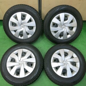 *送料無料*バリ溝！8.5分★トヨタ ヴィッツ 純正 スチール 165/70R14 スタッドレス ブリヂストン ブリザック VRX PCD100/4H★3120913イス