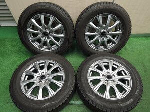 *送料無料*バリ溝！19年！キレイ！9.5分★スタッドレス 195/65R15 ダンロップ ウインターマックス WM02 LUTS PCD100/5H★3112403HAス